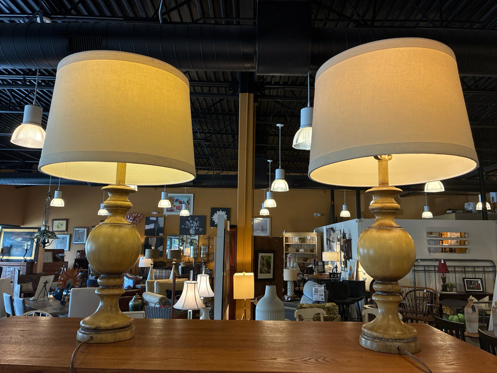 Antique Lathe Turned Lamp