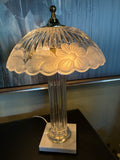 FLORAL GLASS SHADE ACCENT LAMP