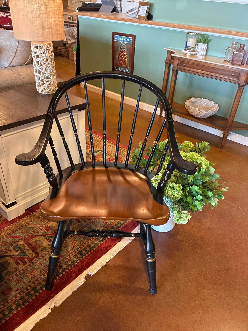 Chair|Ethan Allen|Windsor|Black