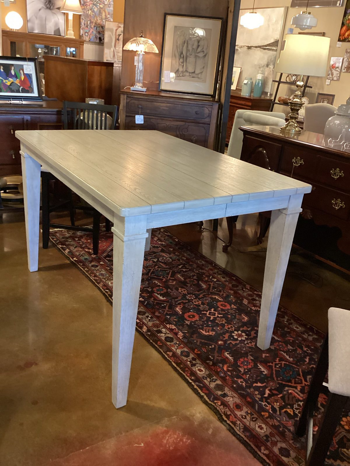 COUNTER-HEIGHT EXTENSION DINING TABLE – DISTRESSED