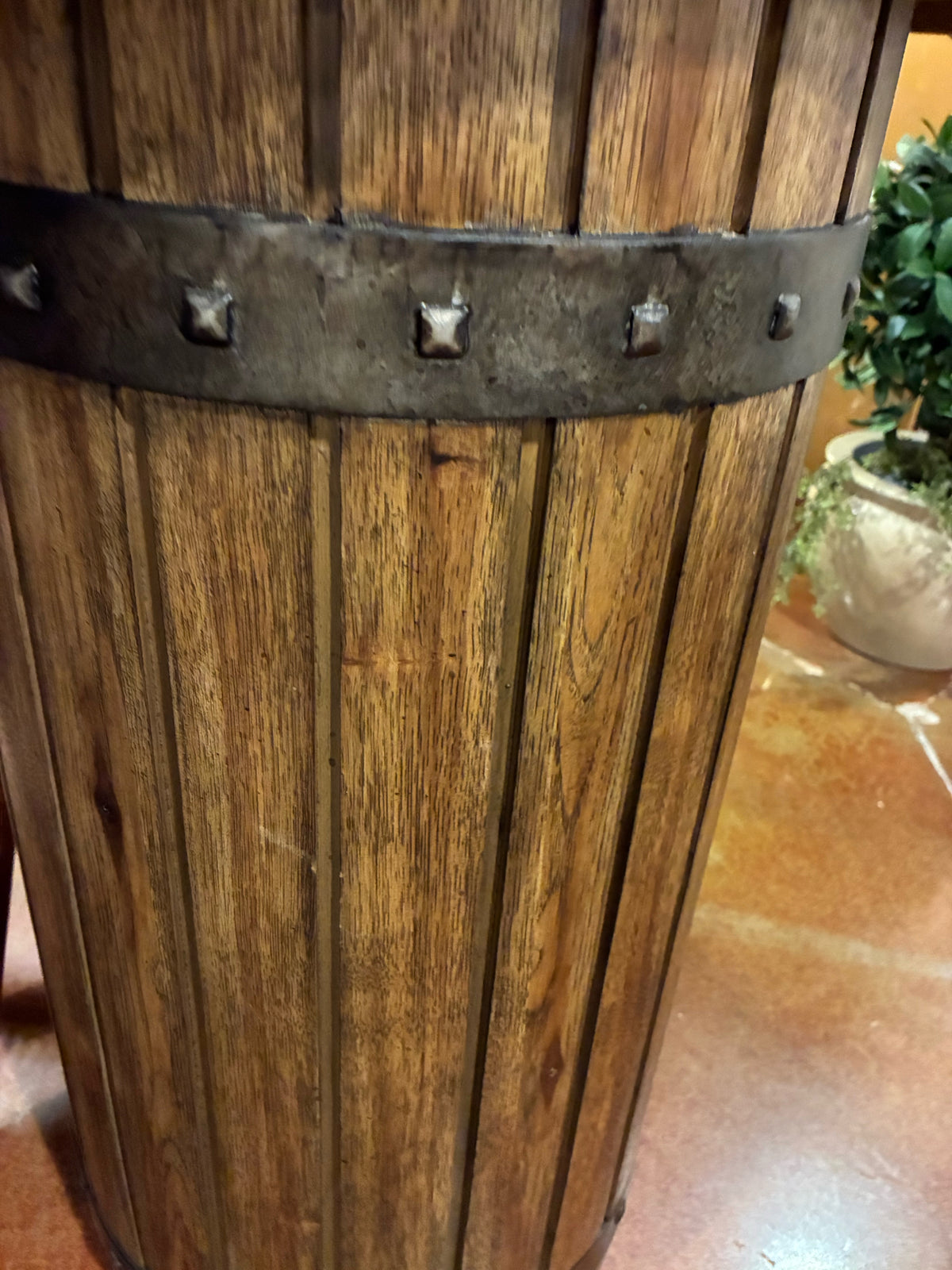 Hooker Vineyard Row Wine Barrel Console Console