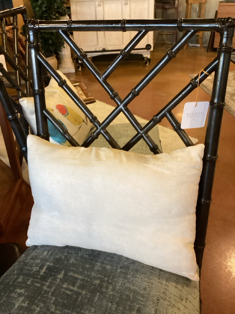 Embroidered Songbirds on a Wire lumber pillow