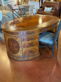 Maitland-Smith Burl & Leather Computer Partner Desk