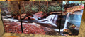 Autumn Forest & Waterfall Metal Tiptych