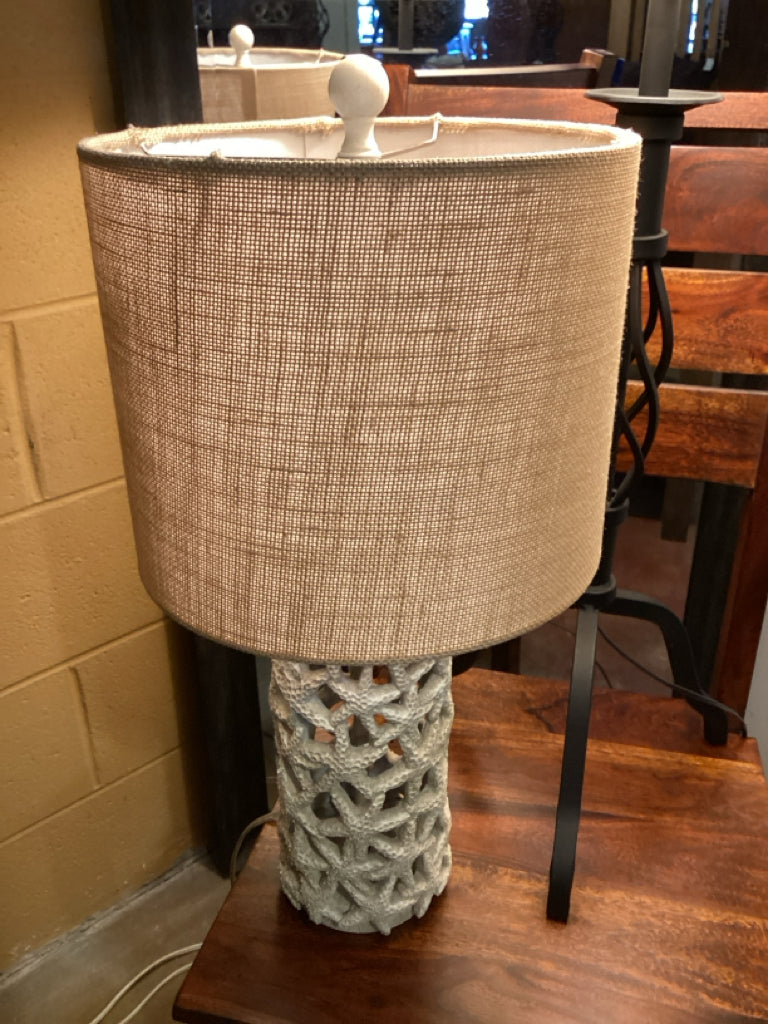 Pier 1 Coastal Organic Modern Openwork Table Lamp