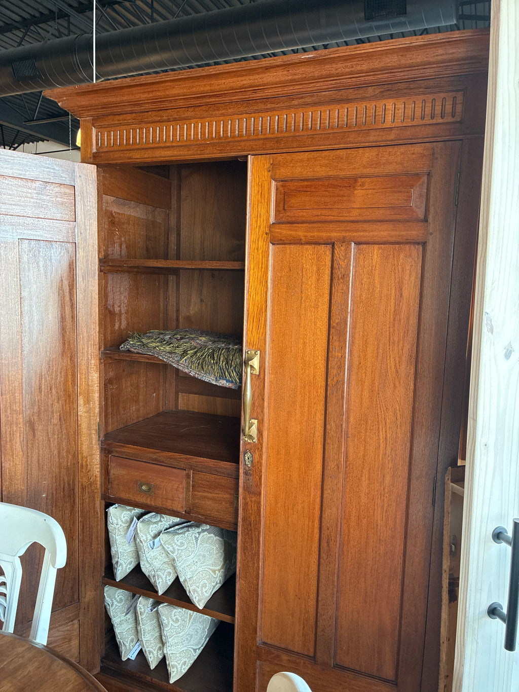 Beautiful Solid Wood Walnut Armoire - A Unicorn!
