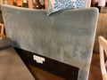 West Elm Velvet Teal Blue Headboard
