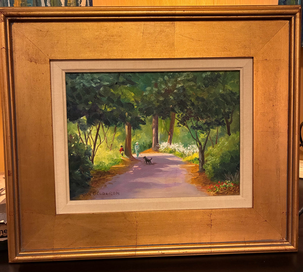 Signed "van Gelderen" Park Landscape - Original Oil