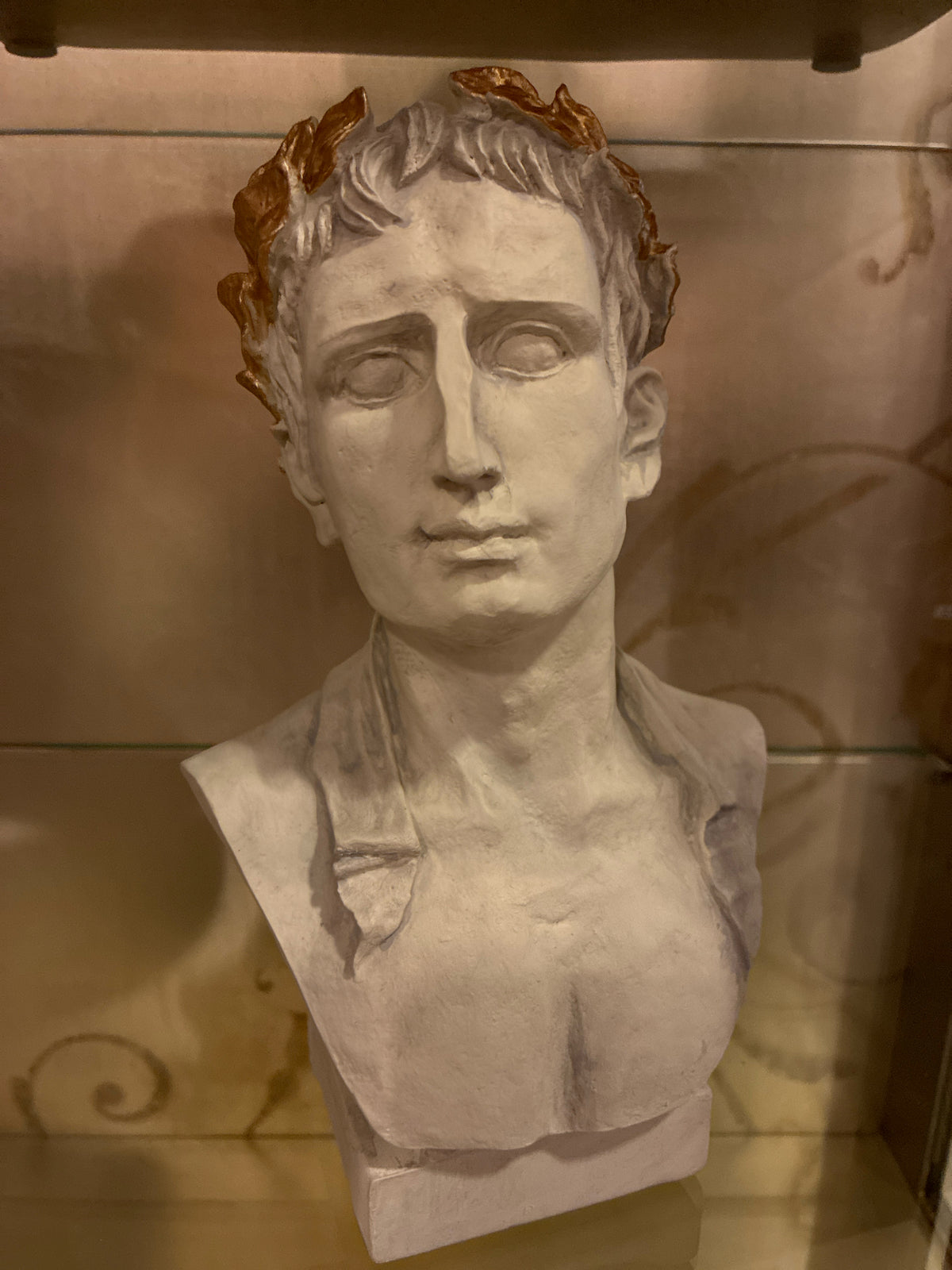 Roman-Style Atticus bust with Laurel Wreath