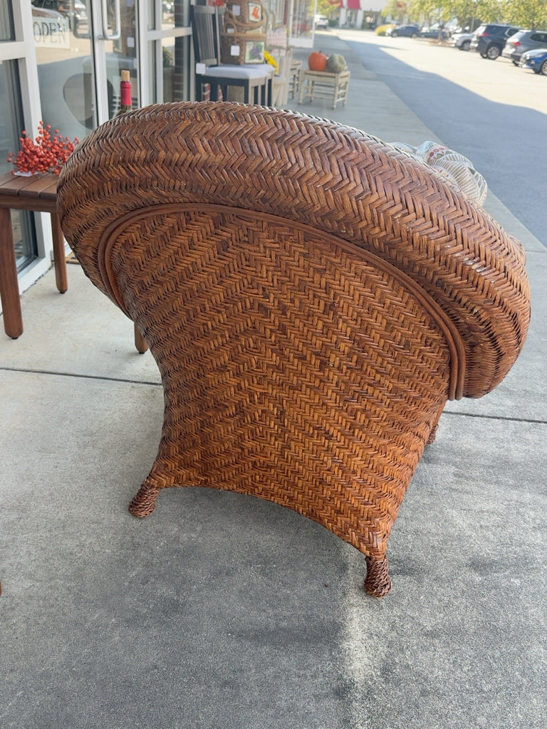 Natural Woven Rattan Lounge Chair