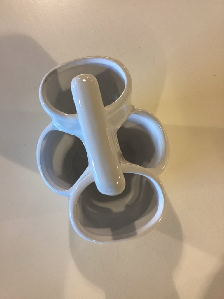 Vase|Modern White Ceramic Utensil Caddy