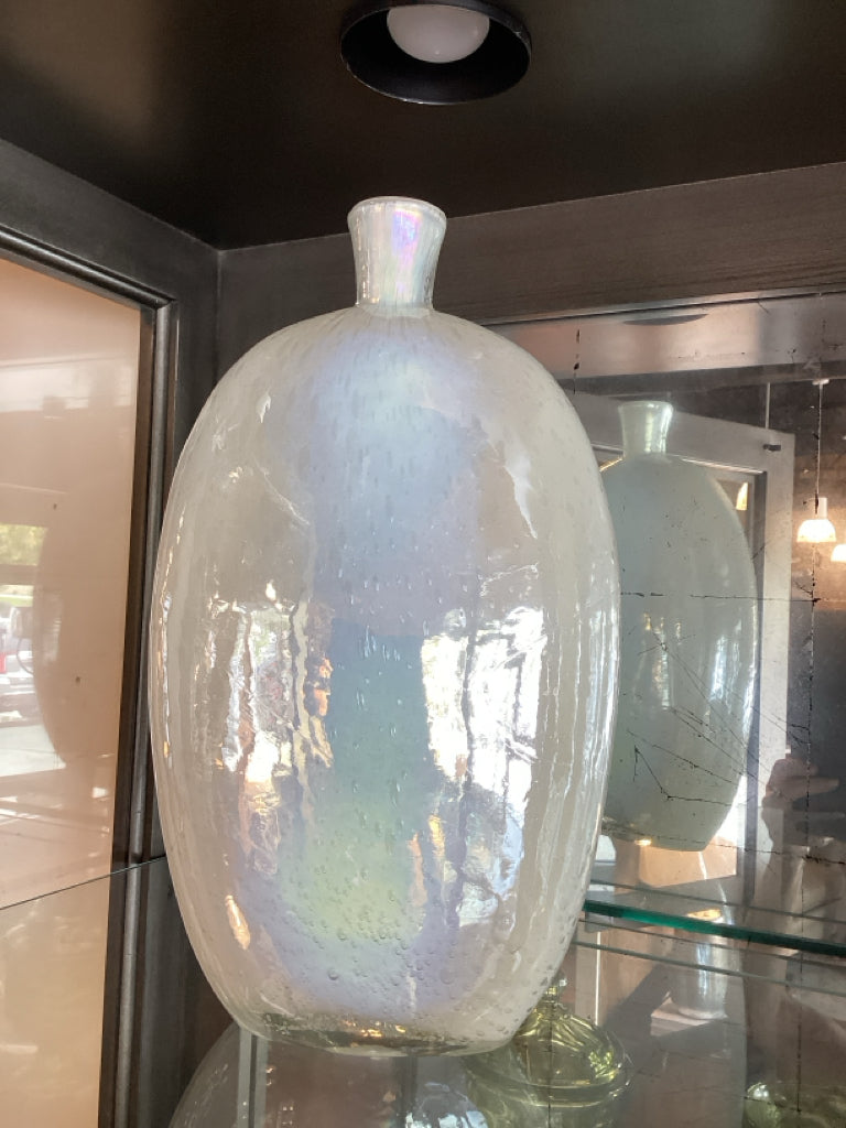Vase | Glass Art Hand-blown |  Iridescent