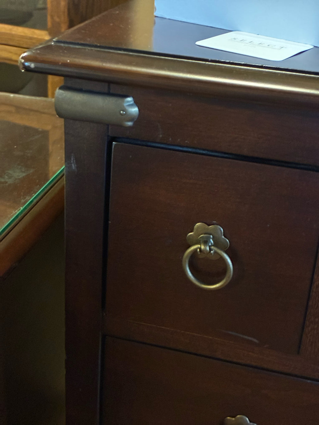 Campaign-Style 3-Drawer Side table