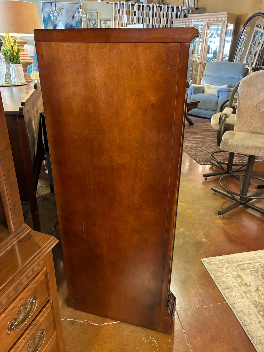 Traditional Hand-Painted French Country Corner Cabinet