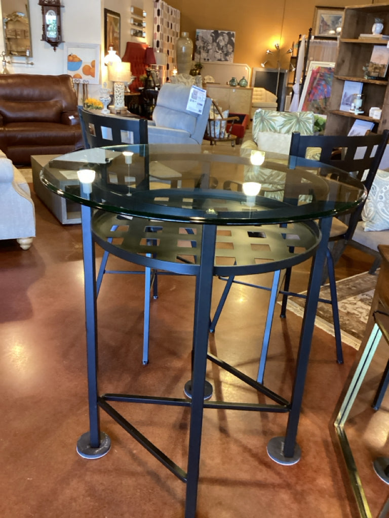 CHARLESTON FORGE Hand Forged Steel / Glass Bistro