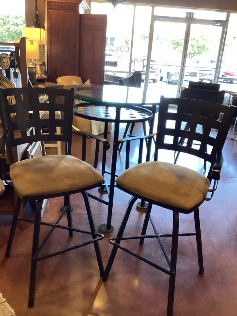 CHARLESTON FORGE Hand Forged Steel / Glass Bistro