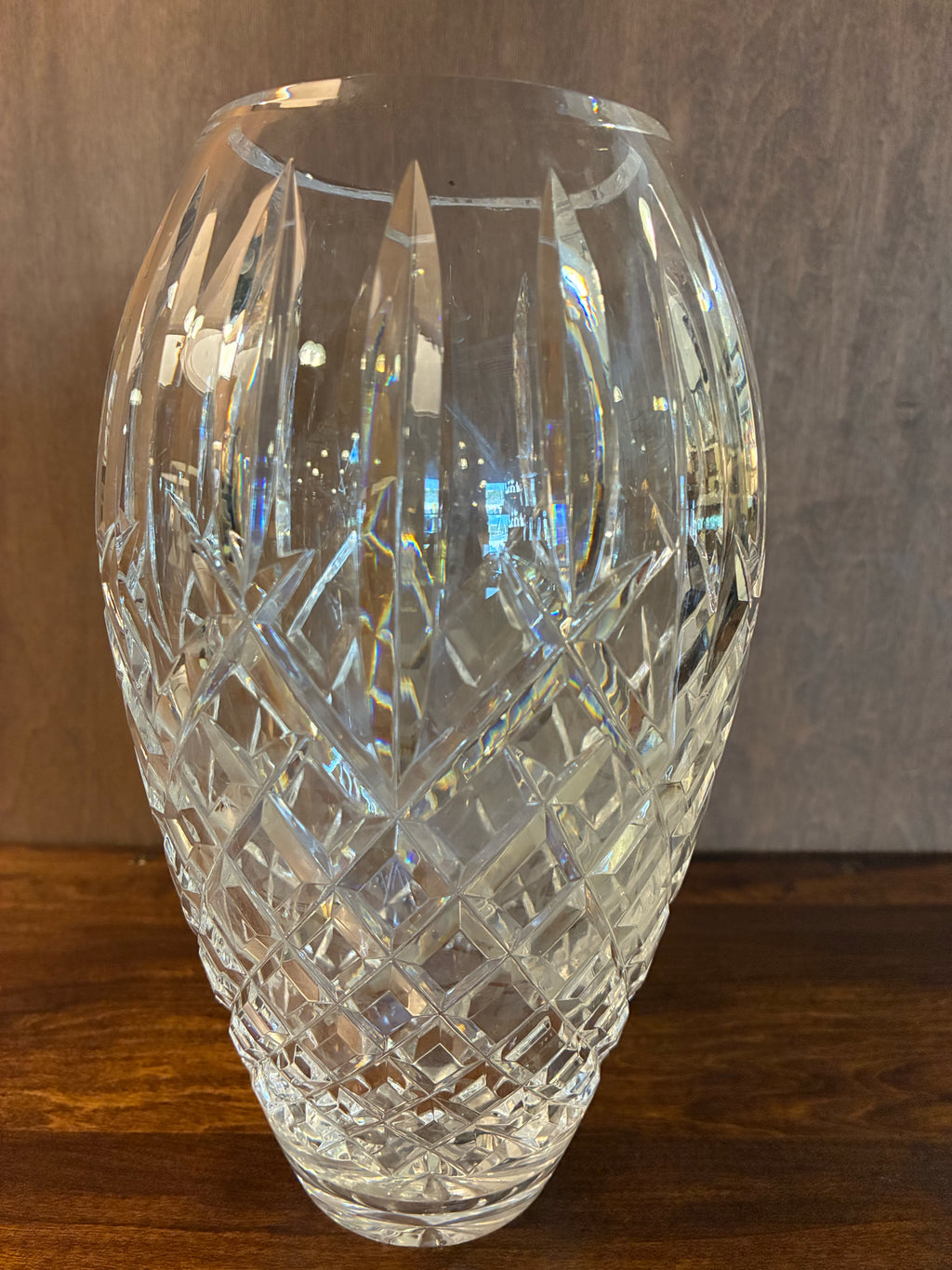 Waterford  Lismore -Style Cut Crystal Vase