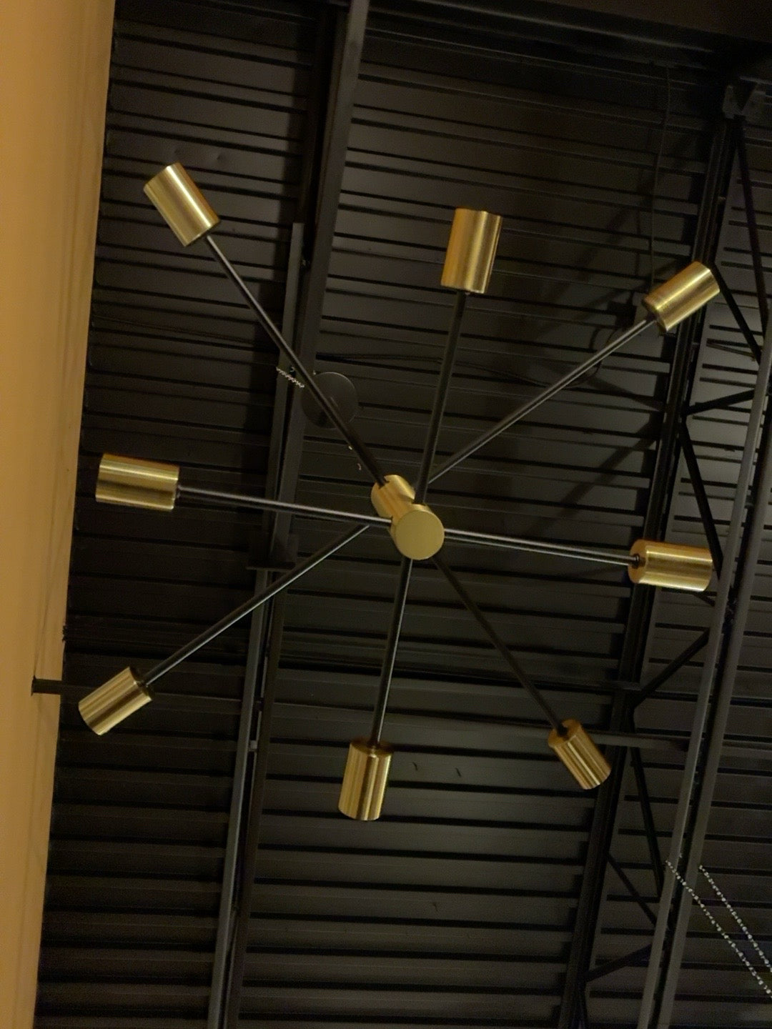 Black & Brass 8-Light Sputnick Chandelier