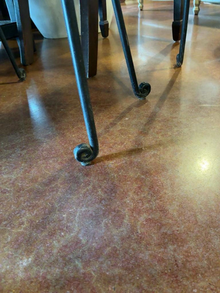 Decorative Painted Metal Bar Stools - PAIR