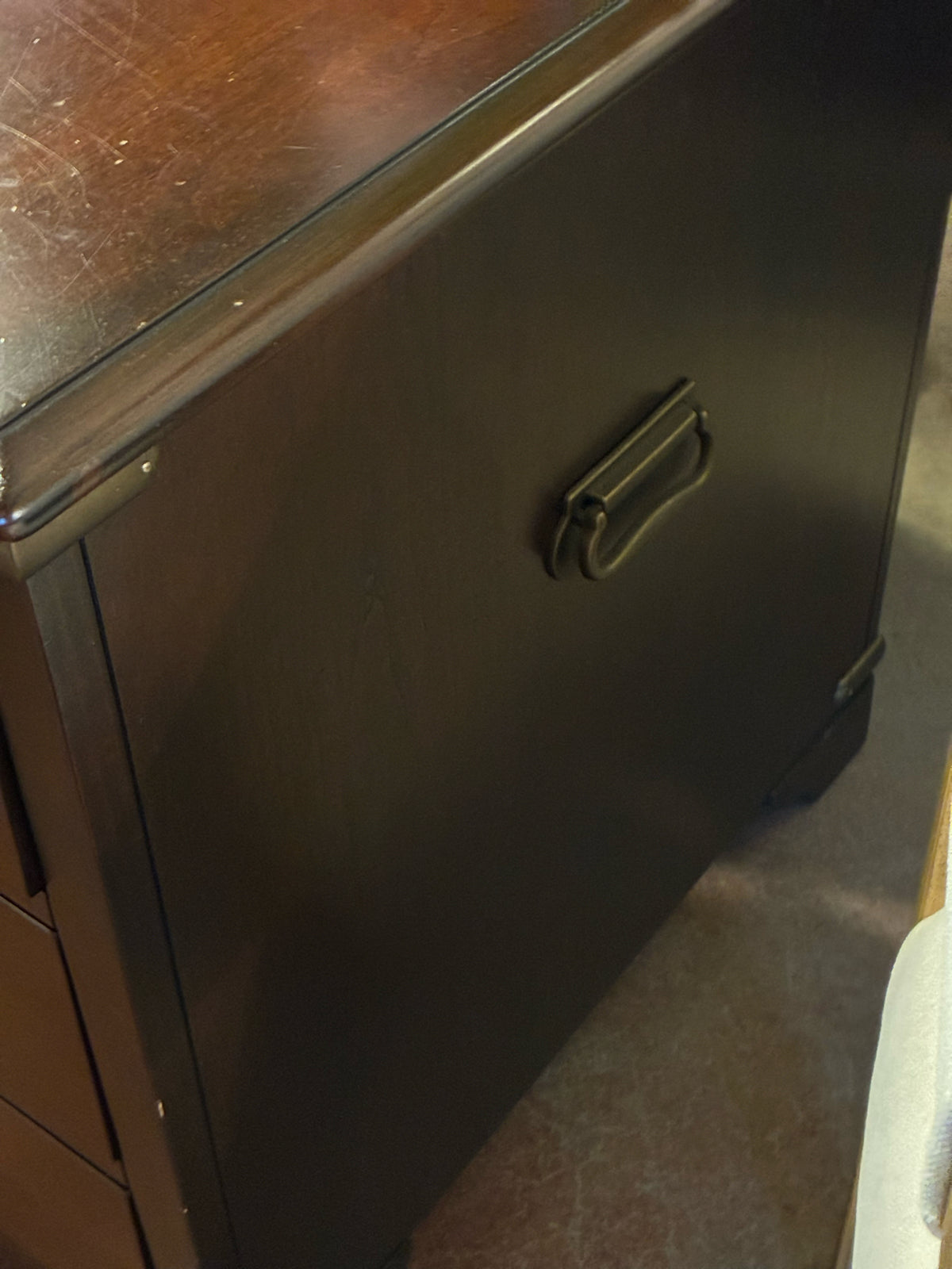 Campaign-Style 3-Drawer Side table