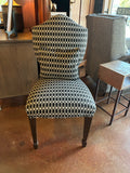 Accent Chair|Geometric Upholstered|Black & Ivory