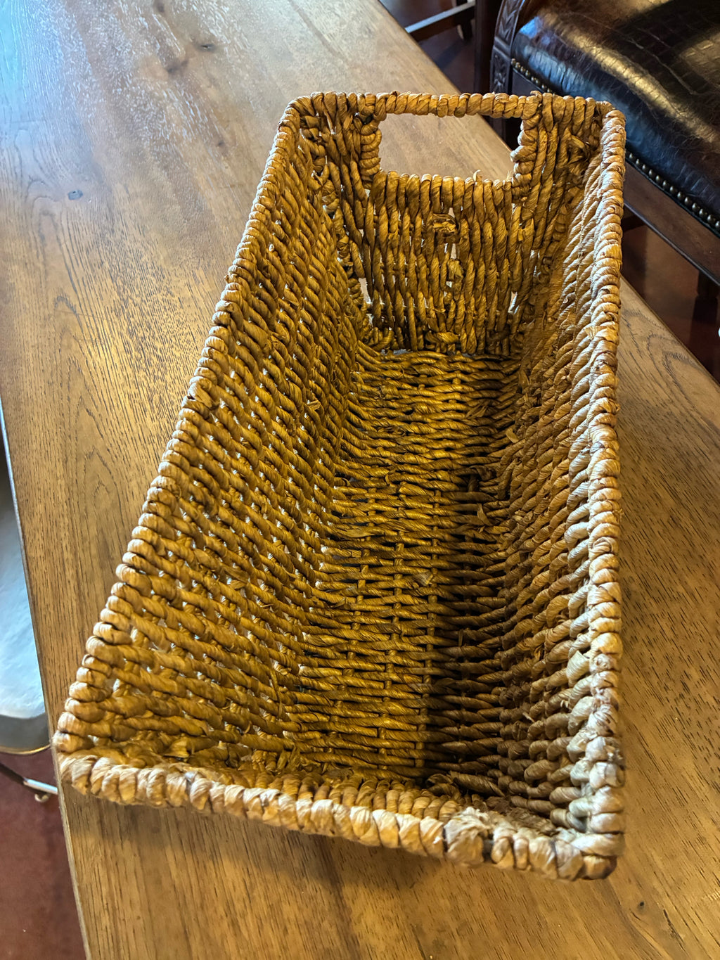 RECTANGULAR WOVEN STORAGE BASKETS — SET OF 2