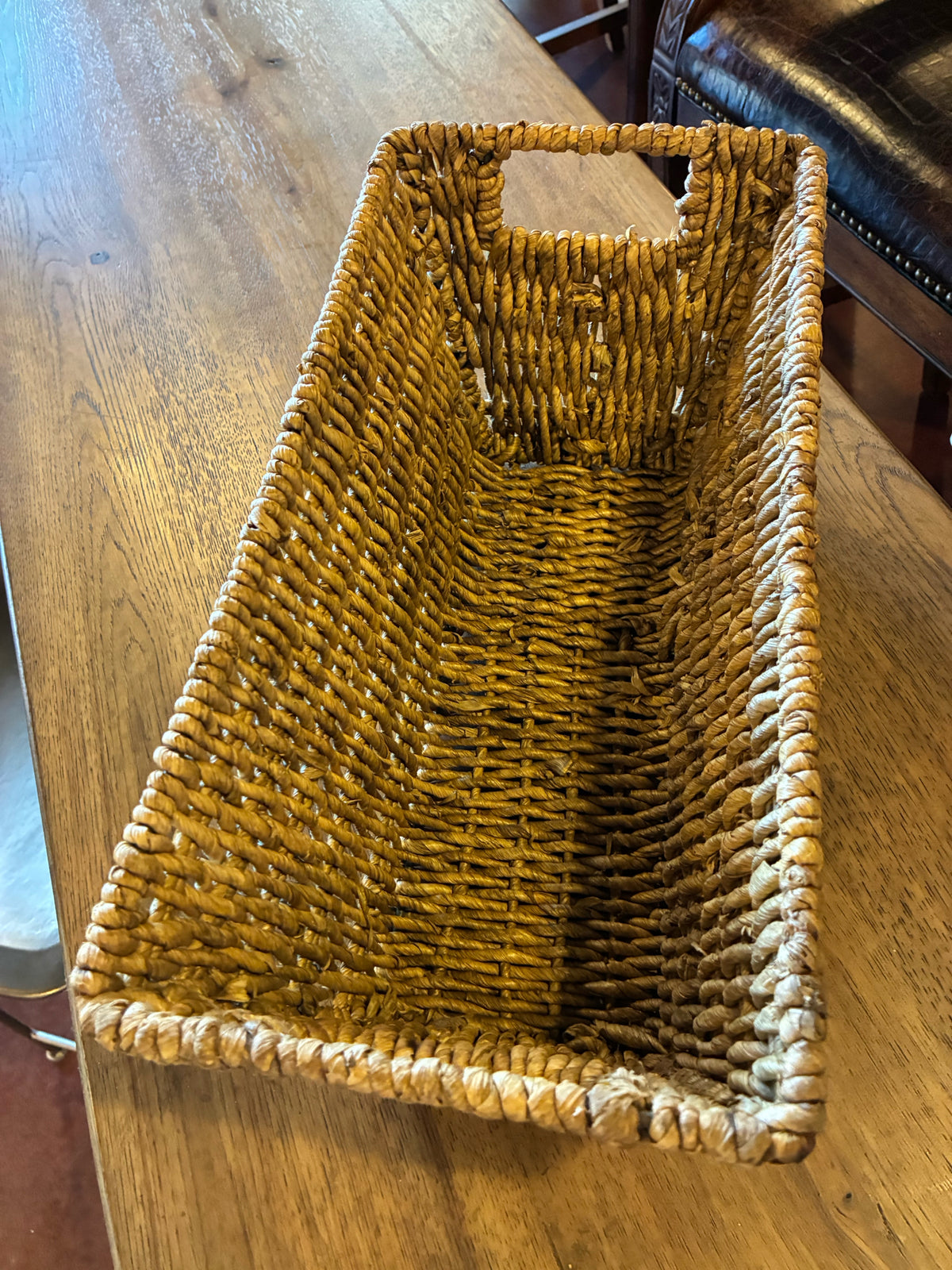 RECTANGULAR WOVEN STORAGE BASKETS — SET OF 2