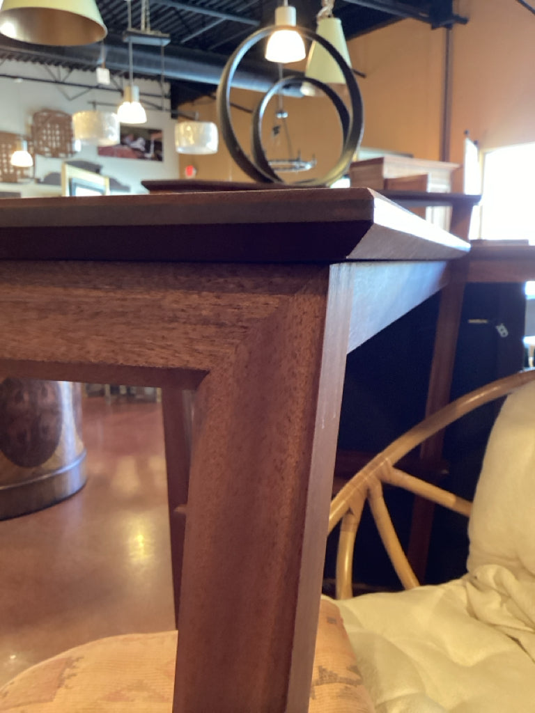Custom Handmade Sapele Mahogany L-Shaped Standing Desk
