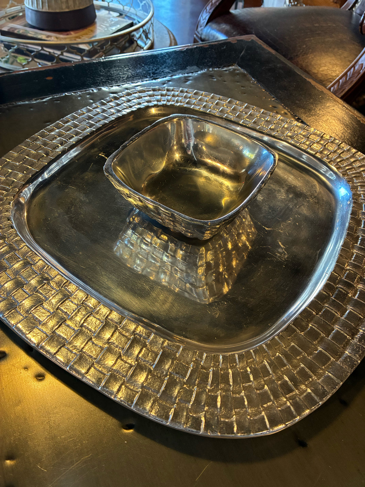 Towle Silversmiths Chip/Veggie Dip Set