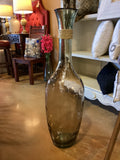 Vase|39.5"H x 6" opening with 12"D base|Oversized Smoked Glass Floor Vase