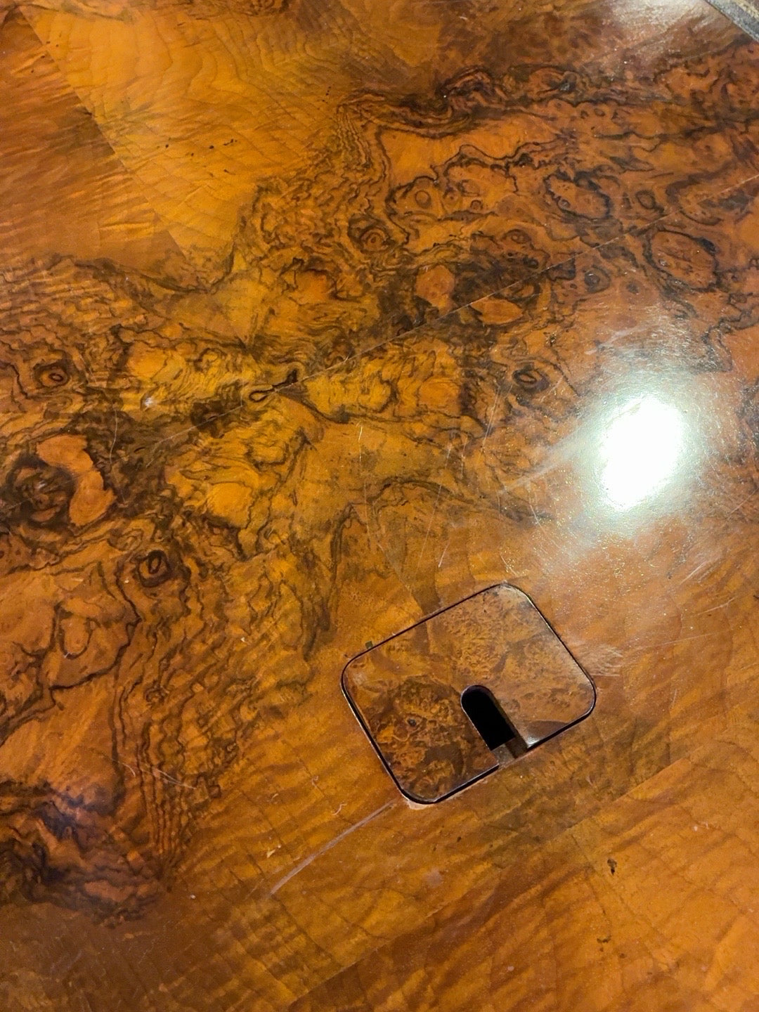 Maitland-Smith Burl & Leather Computer Partner Desk