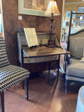 TWO-TONE DISTRESSED SLANT-FRONT WRITING DESK