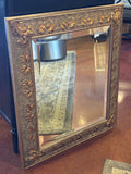 Ornate Gilt Floral Beveled Mirror
