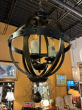 Riveted Bronze 4-Light Orb Chandelier