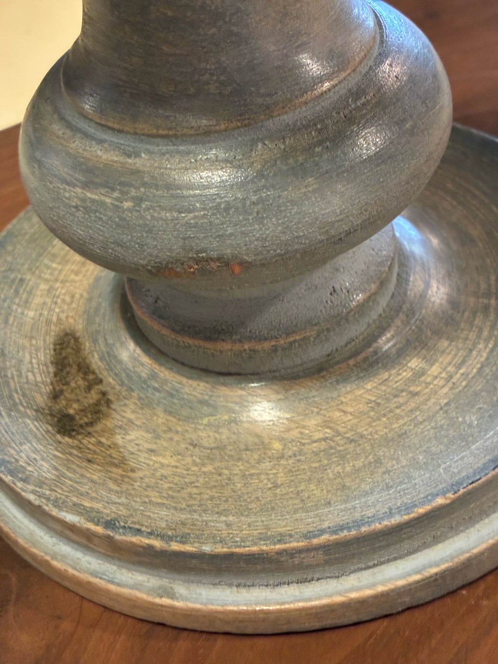 Distressed Wood & Glass Hurricane Candle Holder