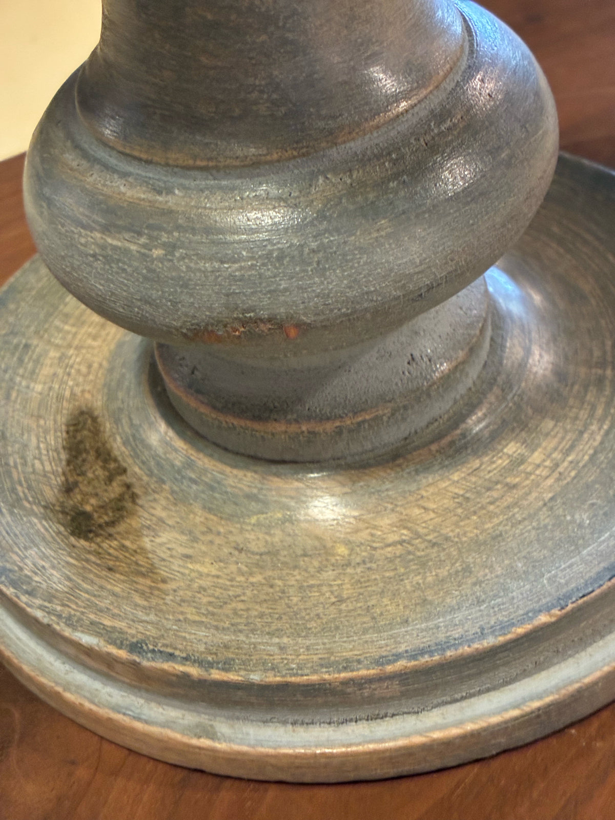Distressed Wood & Glass Hurricane Candle Holder