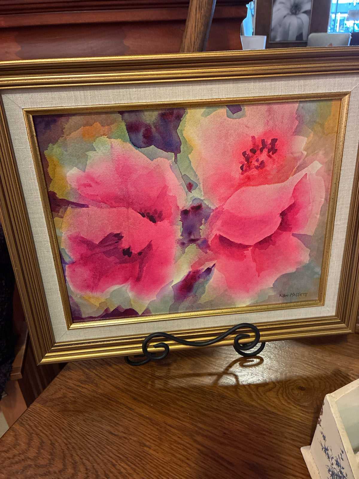 RON MAFFETT-"SUSIE'S POPPIES"|Signed Watercolor