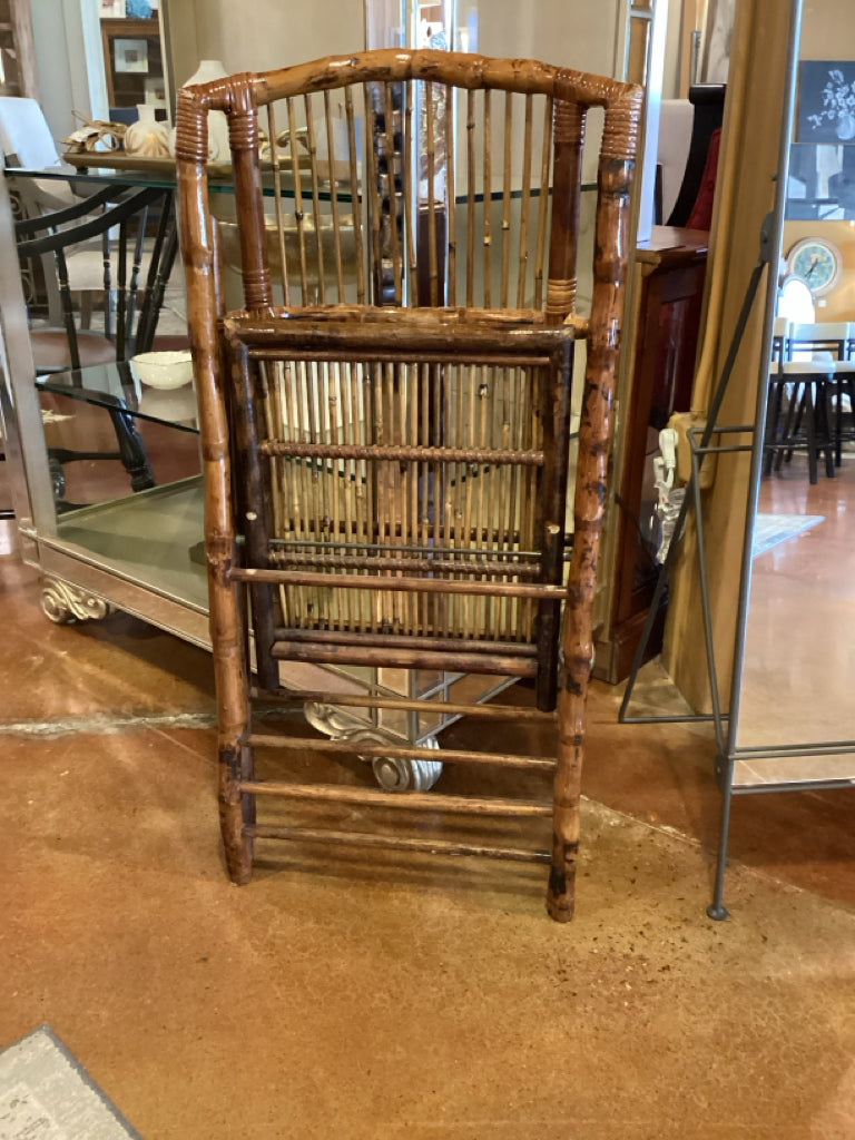 Vintage (1960's/70's) Tortortoiseshell Bamboo Folding Chair