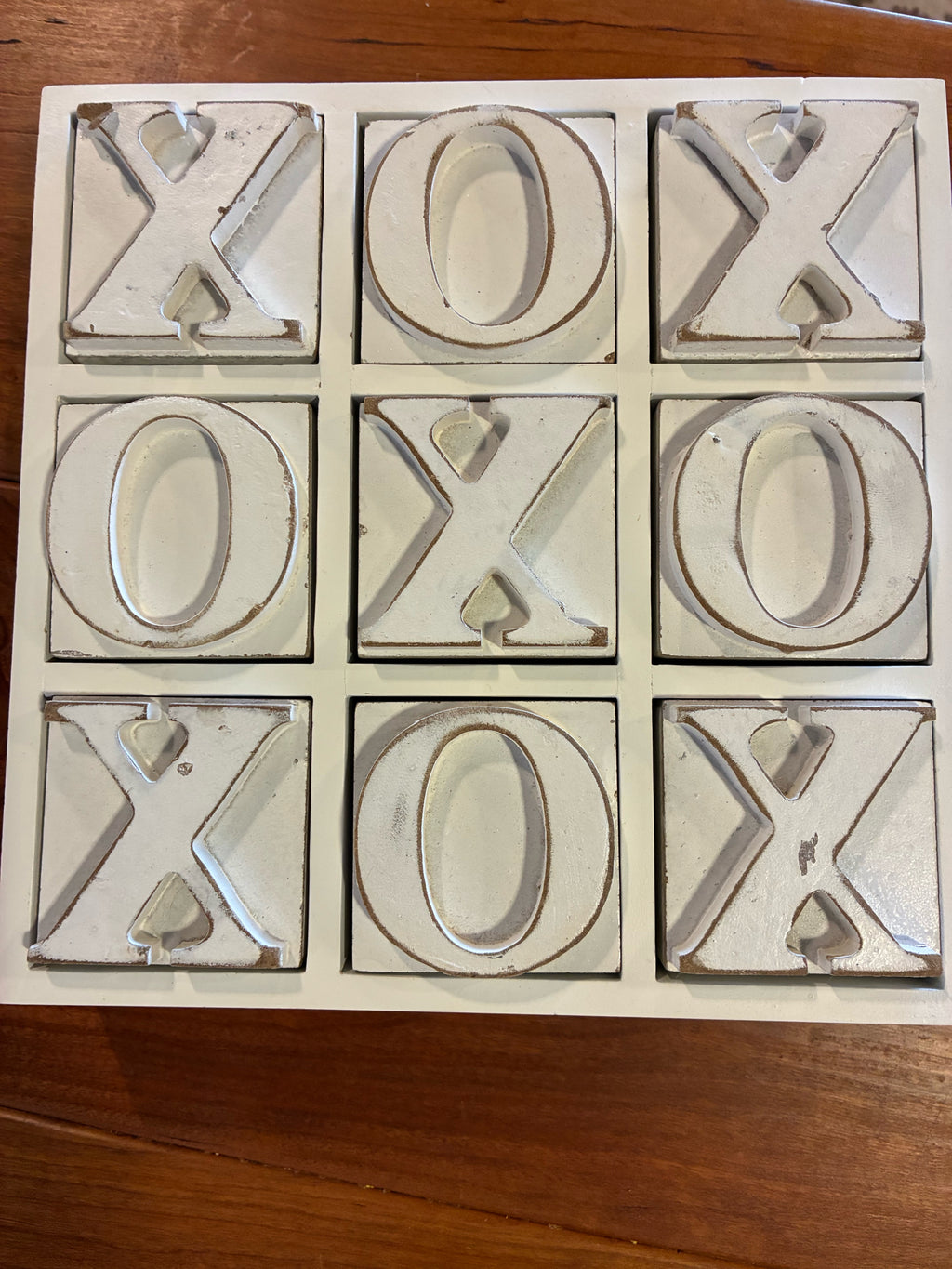 Decorative Wood Tic-Tac-Toe Set