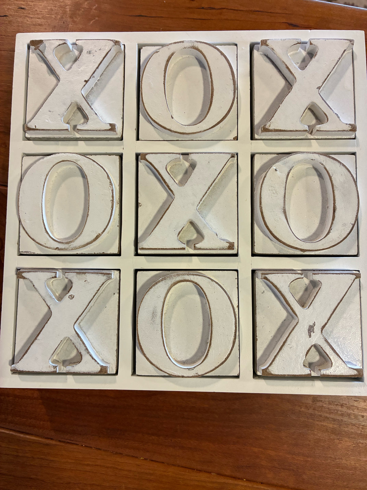 Decorative Wood Tic-Tac-Toe Set