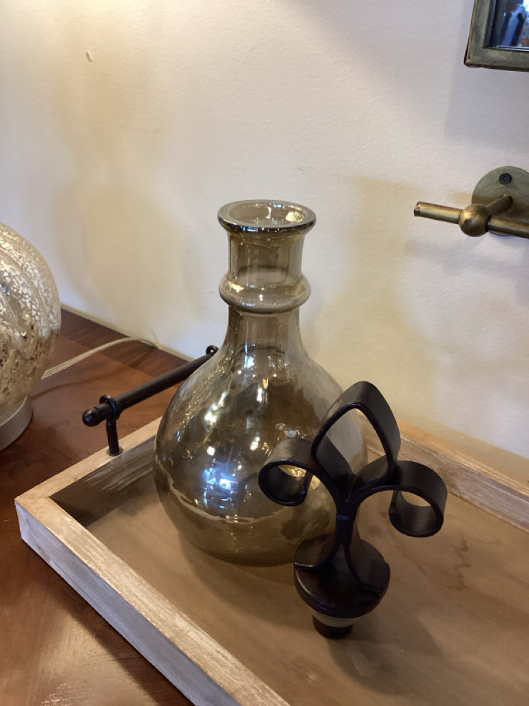 Decor Pieces|16.25H|Decorative Mercury/Silvered-Glass Bottle/Decanter