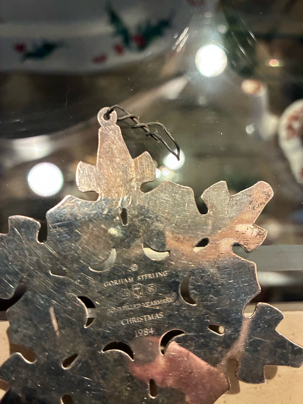 GORHAM STERLING SILVER CHRISTMAS SNOWFLAKE ORNAMENTS — SET OF 3