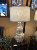 Lamp|Mercury Glass Double-Gourd Table Lamp with Drum Shade