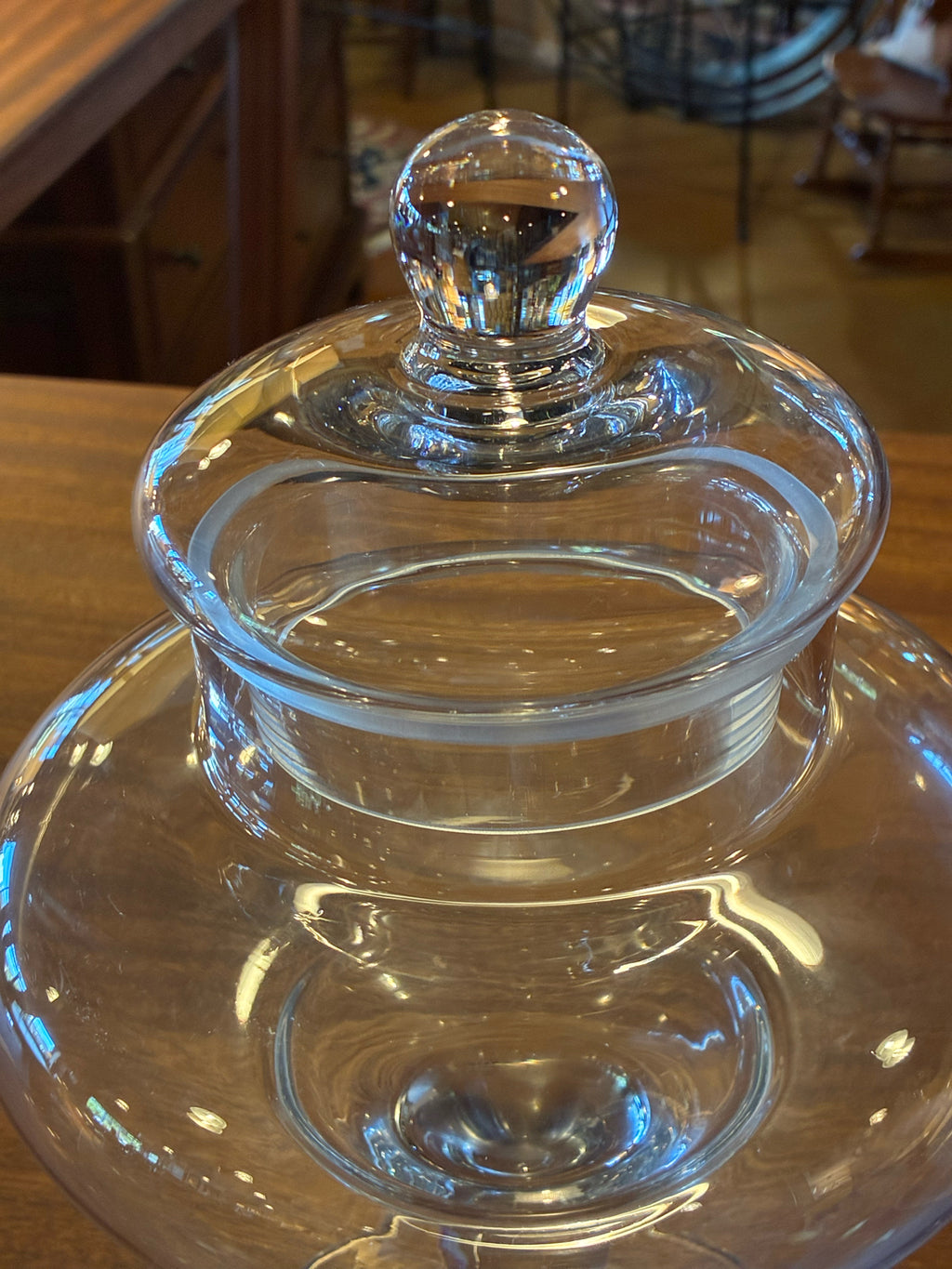Clear Glass Pedestal Apothecary Jar with Lid