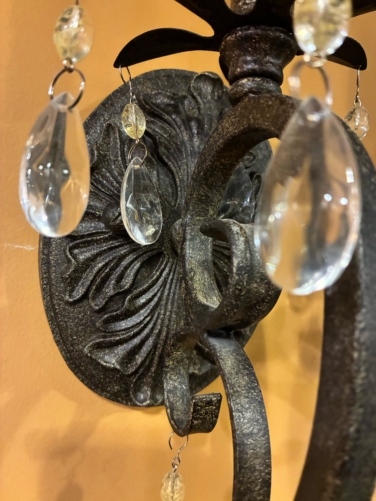 [PAIR] Crystal Drop Wall Sconces