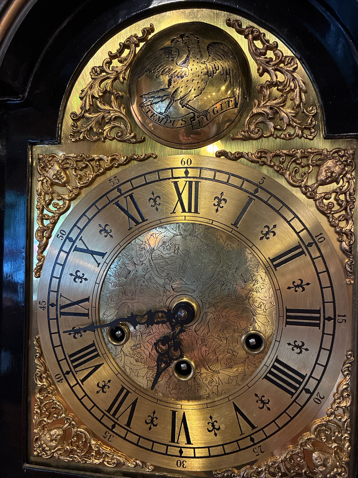 Vintage 1972 Ridgeway Model 232 Chinoiserie Grandfather Clock