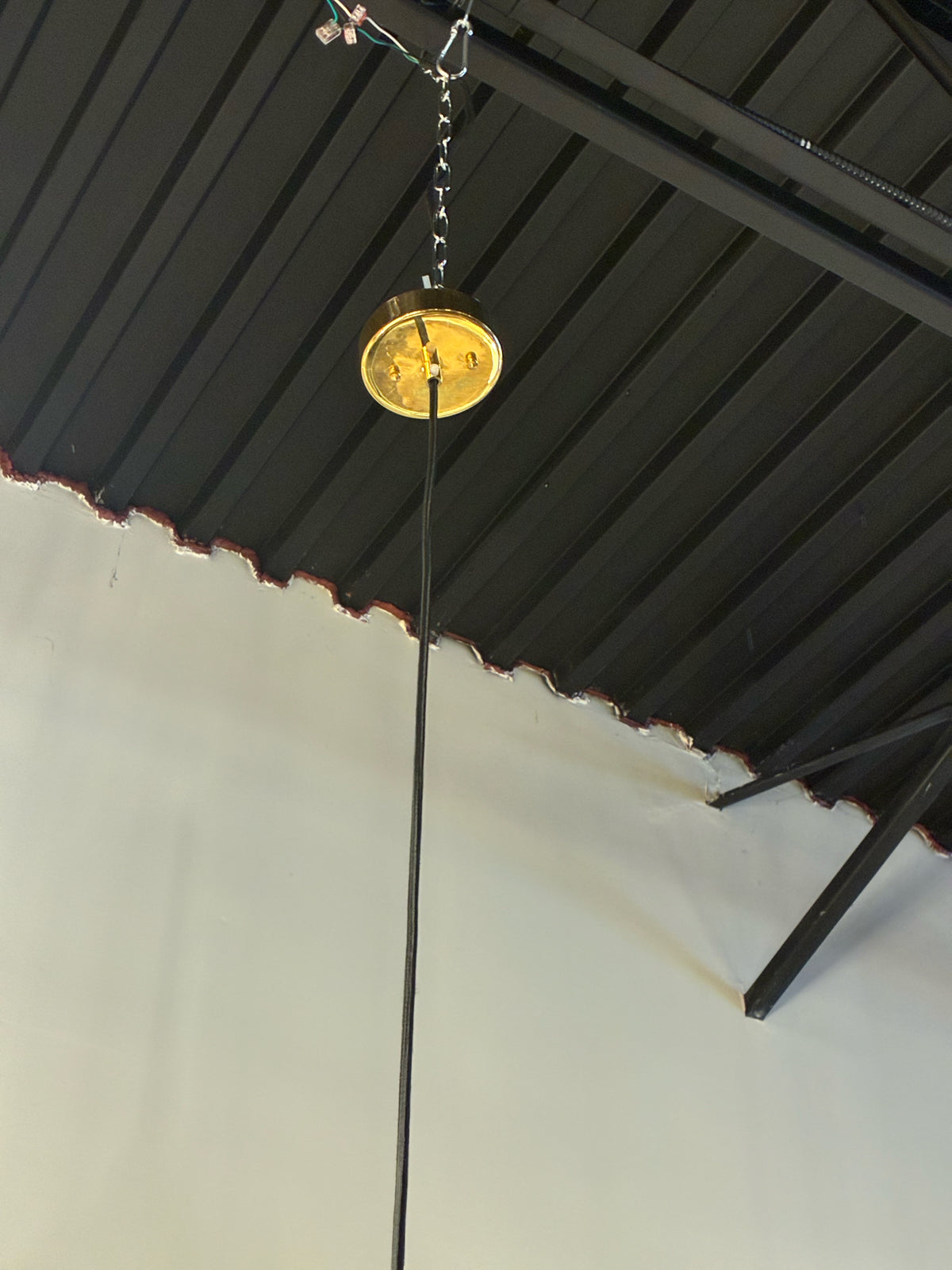PAIR of Tiered Opal Glass Pendant Lights