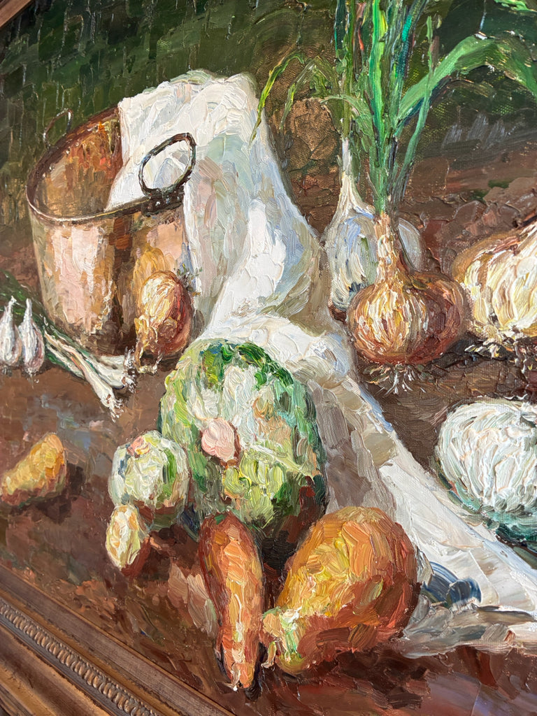Signed impressionish Vegtable Still Life - Orignal Oil