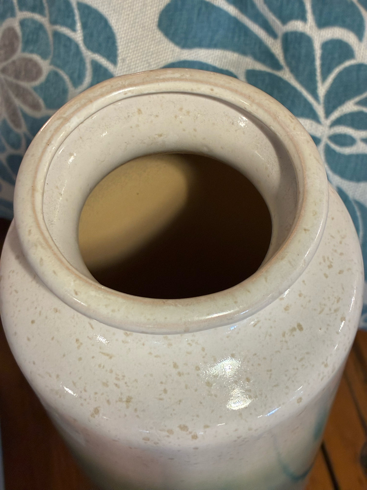 Tall Ombre Aqua Ceramic Vase