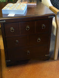 Campaign-Style 3-Drawer Side table